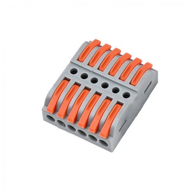 LT-223-6X 6-Giriş 6-Çıkış Kablo Birleştirici Klemens