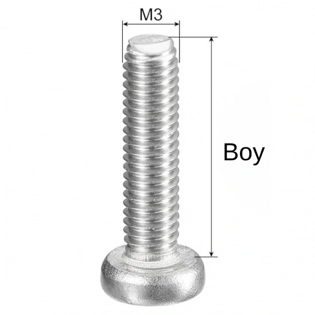 M3X25mm YSB Vida – DIN7985 (Yıldız Silindir Başlı Civata)