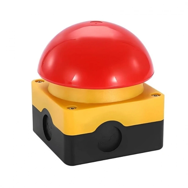 Mantar Başlı Acil Stop Butonu 1NO+1NC - Yaylı Auto Reset