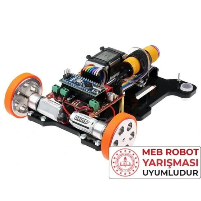 Maraton Hızlı Çizgi İzleyen Robot Kiti montajlı