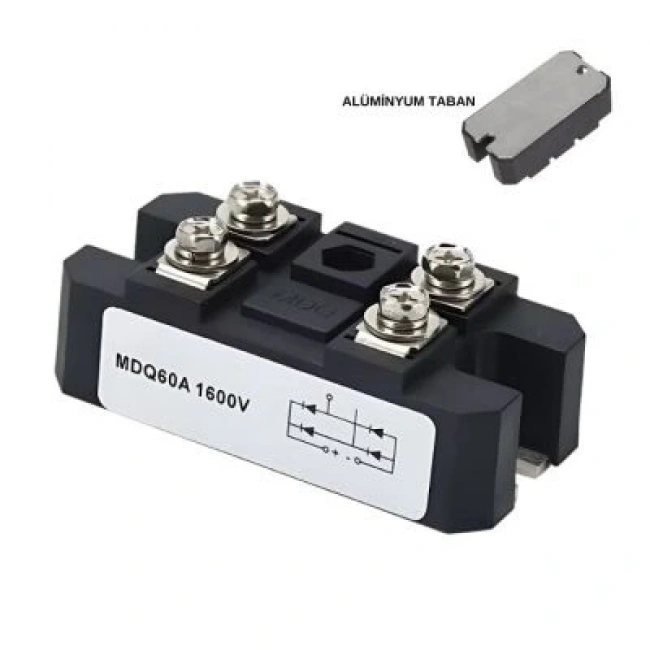MDQ60-16 60A 1600V Tek Faz Köprü Diyot - Alüminyum Plaka