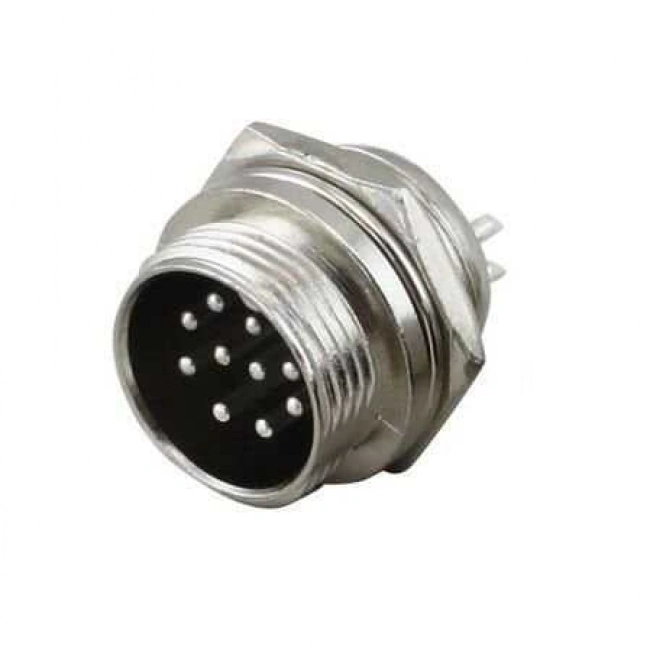 Mike Konnektör 10-Pin 16mm - Erkek