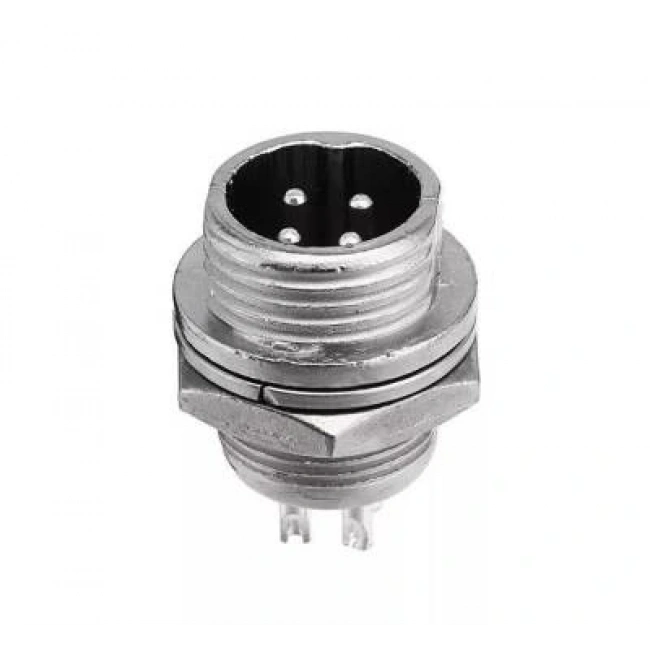 Mike Konnektör 4-Pin 12mm - Erkek