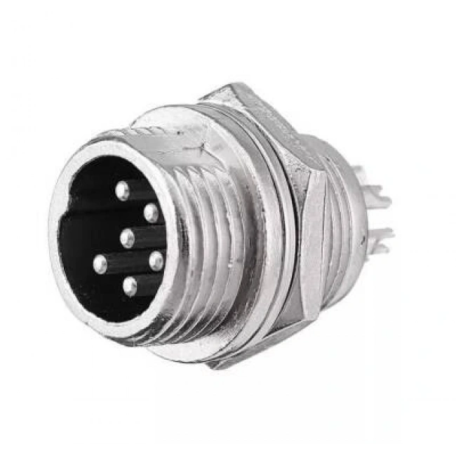 Mike Konnektör 6-Pin 12mm - Erkek