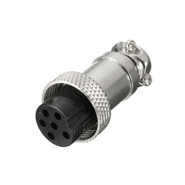 Mike Konnektör 6-Pin 16mm - Dişi