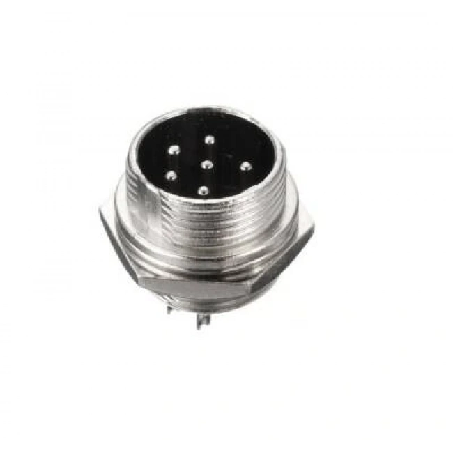 Mike Konnektör 6-Pin 16mm - Erkek