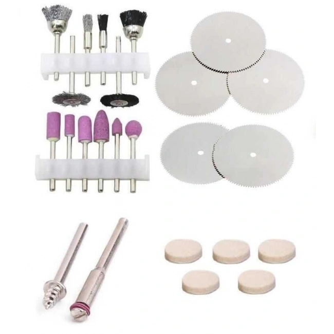 Mini 24 Parça Taşlama Fırçalama Polisaj Gravür Dremel Seti