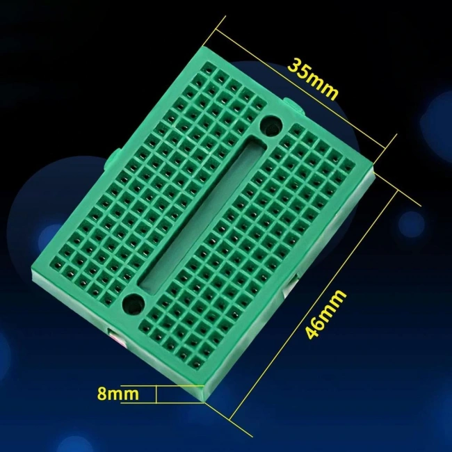 Mini Breadboard Yeşil Yapışkanlı 170 Pin 1 Adet