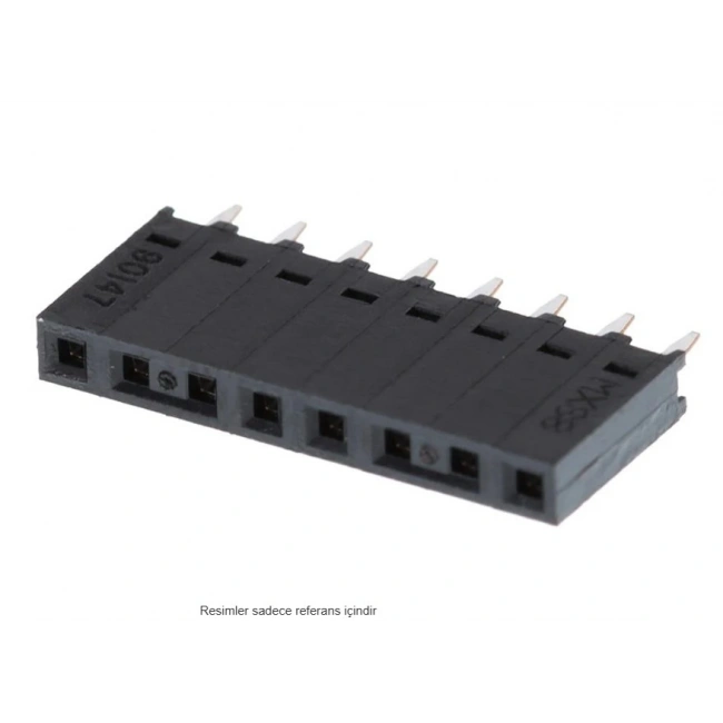 Molex 90147-1108 8 Pin 2.54mm Dik Açılı PCB Header Konnektör