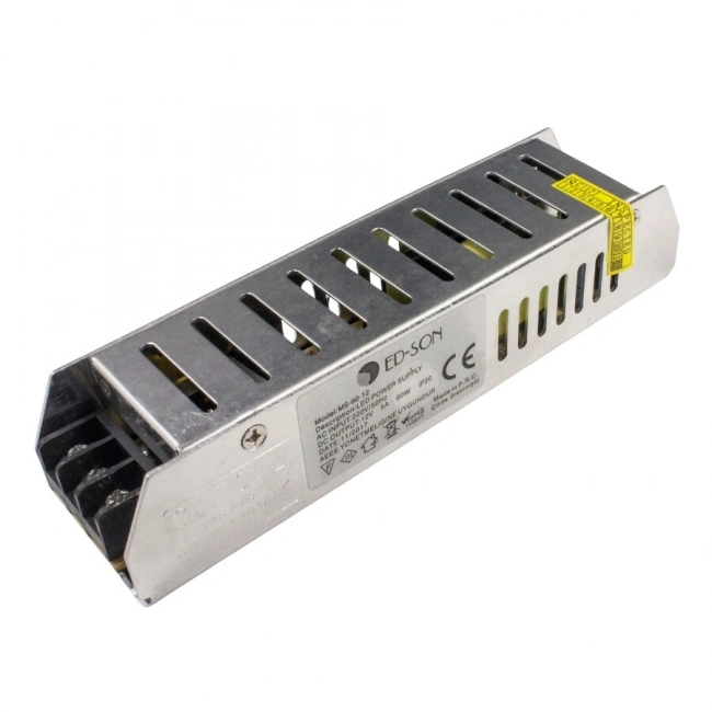 MS-60-12 12V 5A İnce Metal Kasa Adaptör - LED Driver