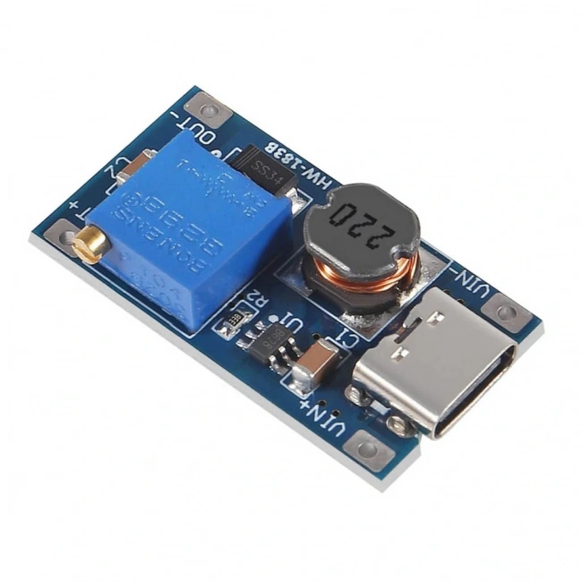 MT3608 2A Dc-Dc Güç Modülü Type-C Çıkışlı
