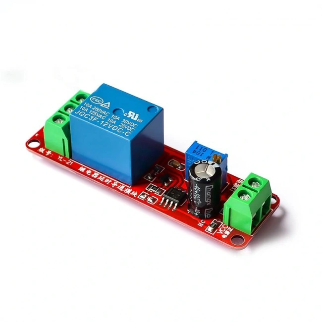 NE555 12V İletim Gecikmeli Zaman Ayarlı Röle Modülü