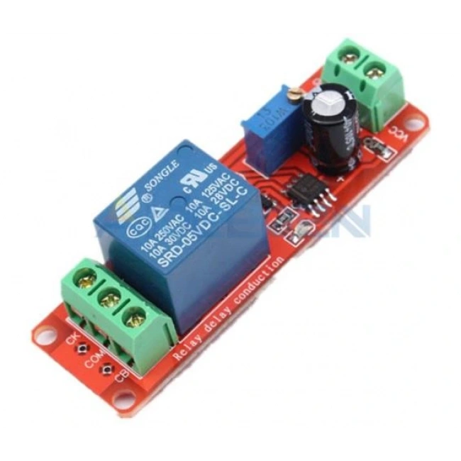 NE555 5V Röle Modülü İletim Gecikmeli Zaman Ayarlı
