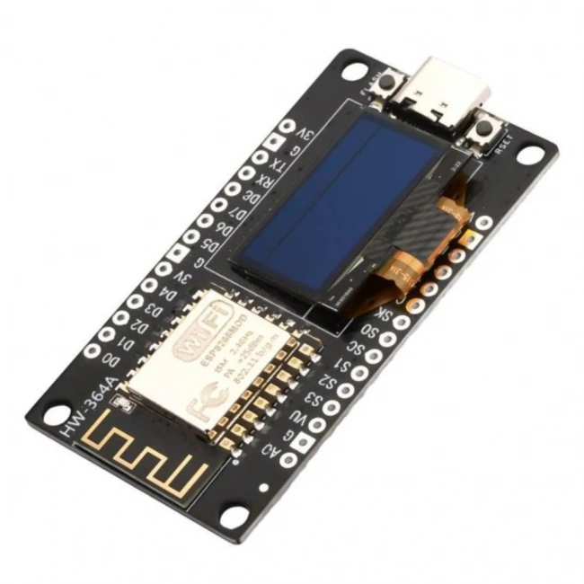 NodeMCU ESP8266 0.96 Inch OLED Wifi Geliştirme Modülü Type-C
