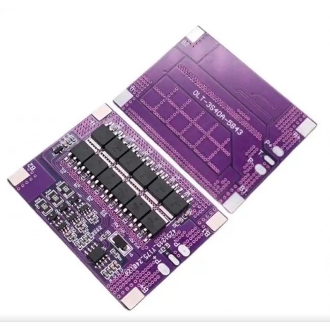 OLT 3S 40A 12.6V Balanslı Lityum Batarya BMS (Mor PCB)