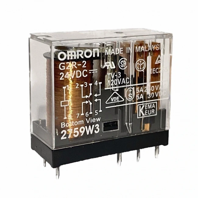 Omron G2R-2 24VDC 5A Çift Kontak 8 Pin Power Relay Güç Rölesi