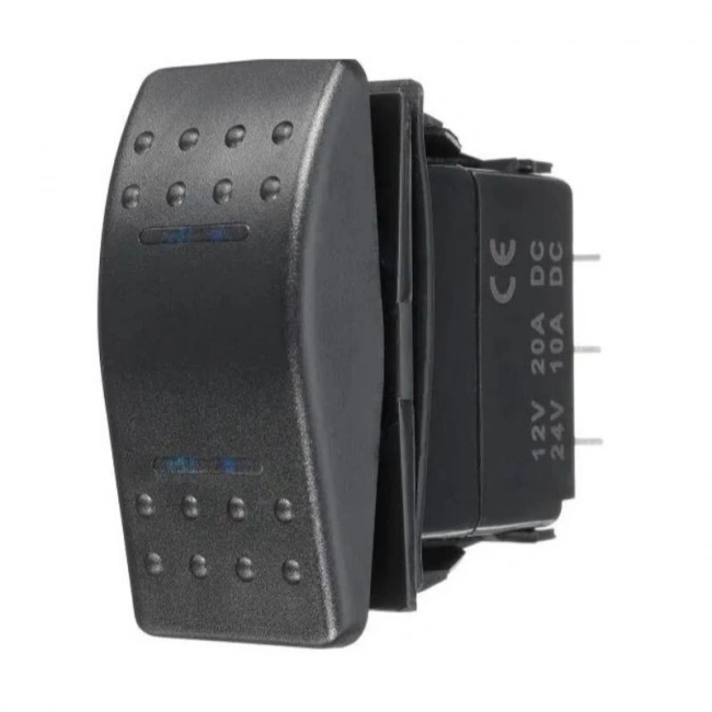 ON-OFF Mavi Işıklı Anahtar 5-Pin 12V-24V