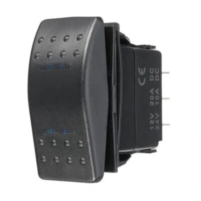 ON-OFF Mavi Işıklı Anahtar 5-Pin 12V-24V