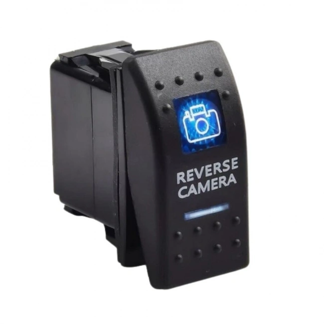 ON-OFF Mavi Işıklı Anahtar 5-Pin 12V-24V - Reverse Camera