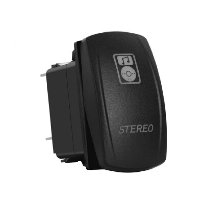 ON-OFF Mavi Işıklı Anahtar 5-Pin 12V-24V - Stereo