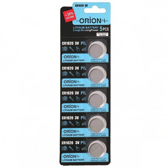 Orion CR1620 3V Lityum Pil 5li Paket