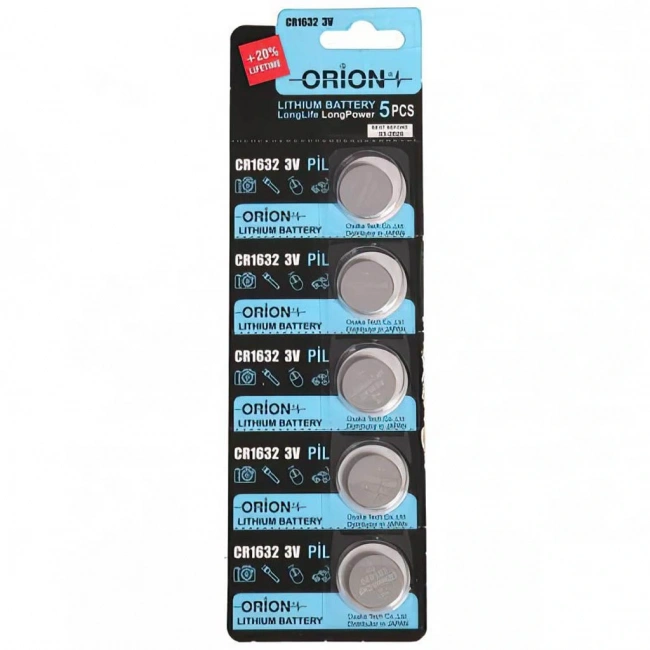 Orion CR1632 3V Lityum Pil 5li Paket