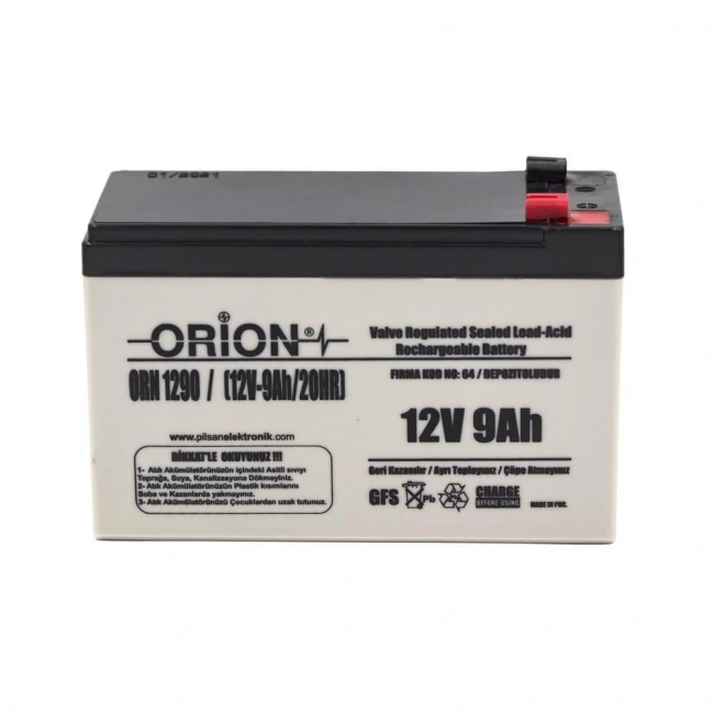 Orion ORN1290 12V 9.0Ah Bakımsız Kuru Akü