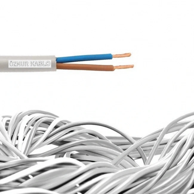 Öznur 2x1 TTR Kablo Beyaz H05VV-F 1mt