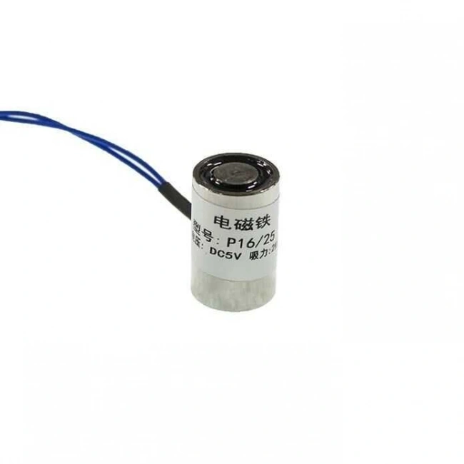 P16/25 5V Elektromıknatıs - 2kg Elektro Manyetik Tutucu