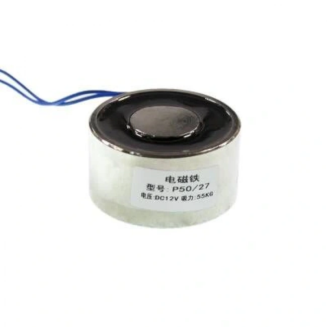 P50/27 12V Elektromıknatıs - 50kg Elektro Manyetik Tutucu