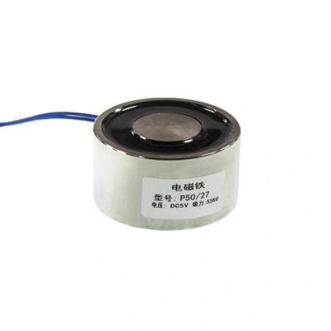 P50/27 5V Elektromıknatıs - 50kg Elektro Manyetik Tutucu