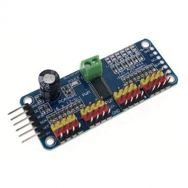 PCA9685 16 Kanal 12 Bit PWM - Servo Motor Sürücü Devresi  I2C Modülü