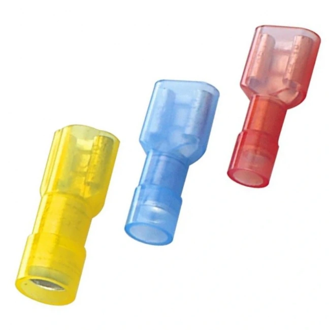 PFD - 5638 4.0-6.0mm2 Tam İzoleli Polyamid Dişi Faston Kablo Ucu Sarı - 100 Adet