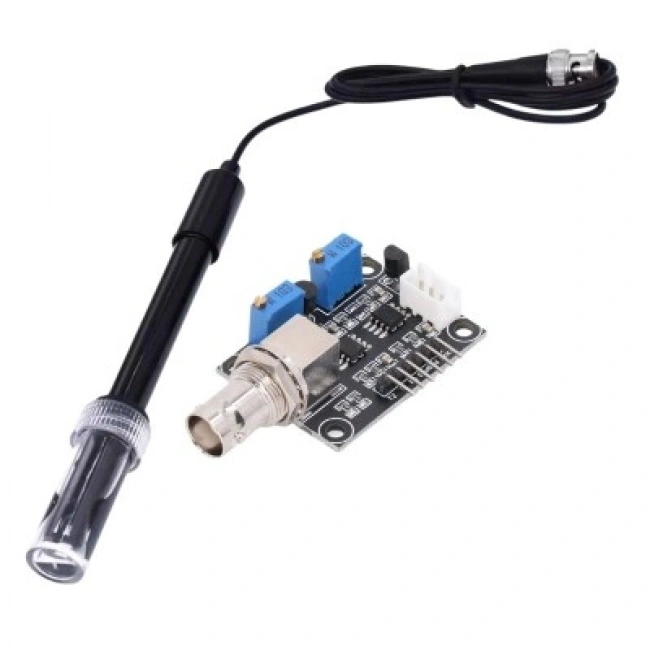 PH0-14 PH Değeri Algılama Sensörü Modülü + PH Elektrot Probu