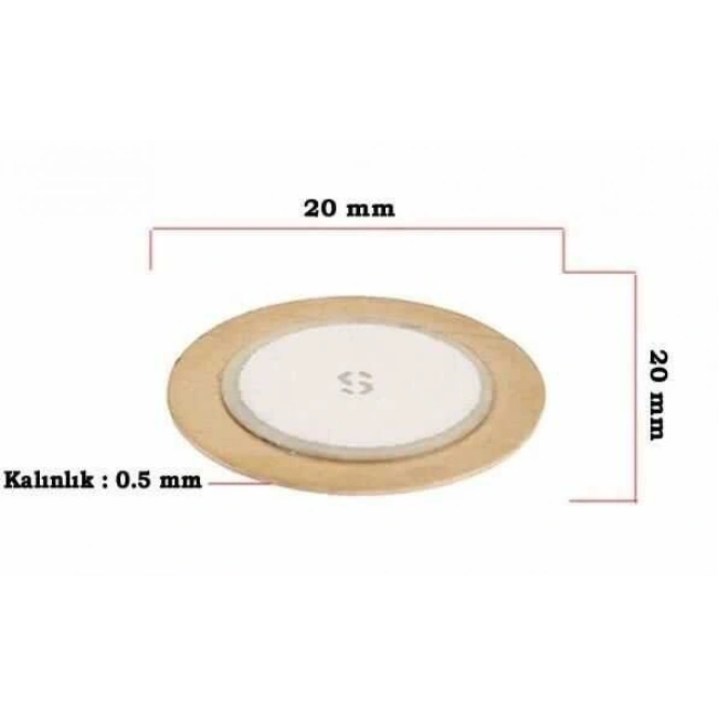 Piezo Disk Element - 20 mm Çap