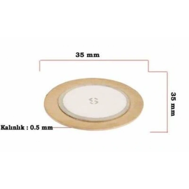 Piezo Disk Element - 35 mm Çap