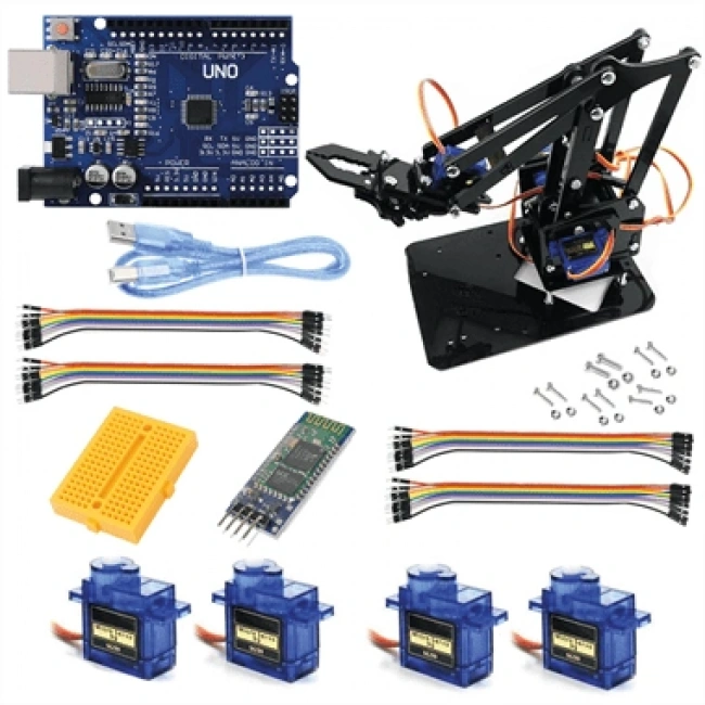 Pleksiglas Robot Kol Kiti - Bluetooth Modüllü Demonte