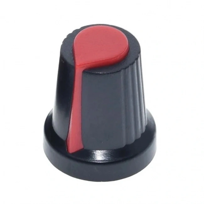 Pot Başlığı Potansiyometre Düğmesi Çizgili Kırmızı