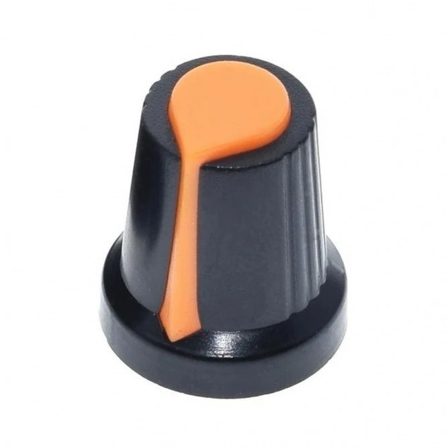 Pot Başlığı Potansiyometre Düğmesi Çizgili Turuncu