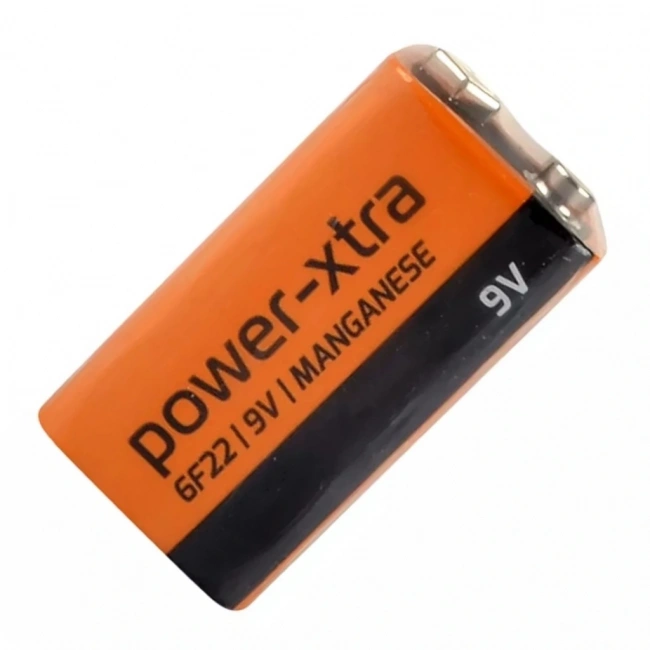 Power-Xtra 9V - 6F22 Çinko Manganez Pil Tekli Shrink