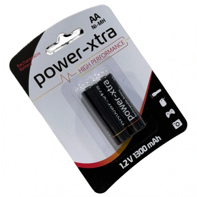 Power-Xtra AA 1300mAh 1.2V Ni-Mh Şarj Edilebilir Pil - 2li Blister