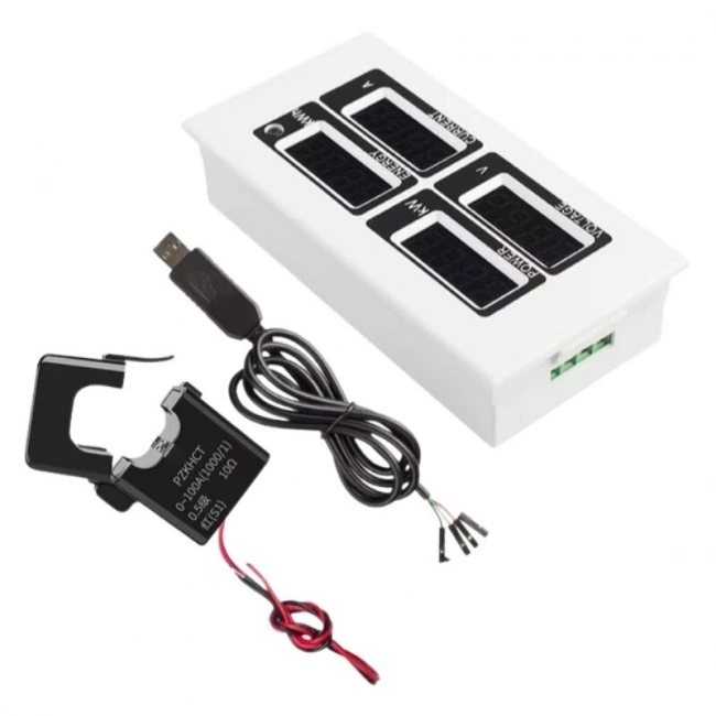 PZEM-004 100A AC Dijital Güç Monitörü + Ayrılabilir CT + USB