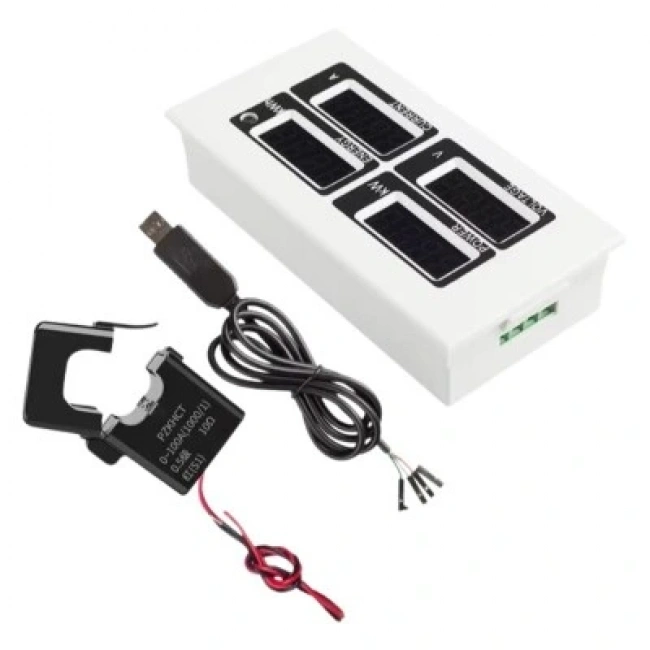 PZEM-004 100A AC Dijital Güç Monitörü + Ayrılabilir CT + USB