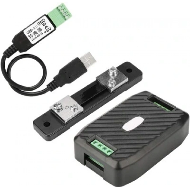 PZEM-017 0-300V 50A DC Güç İletişim Modülü + 50A Şönt + USB-RS485