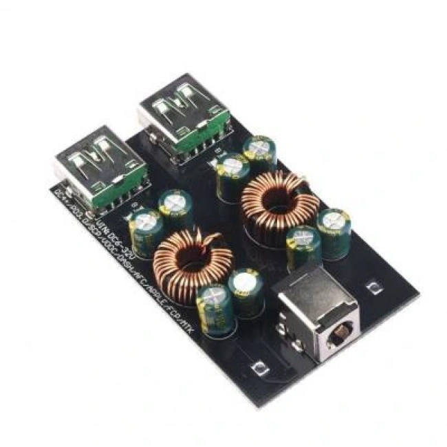 Qualcomm QC4 + QC4 Q3.0 Type C 6-32V Hızlı Şarj Devresi - 2 Kanal