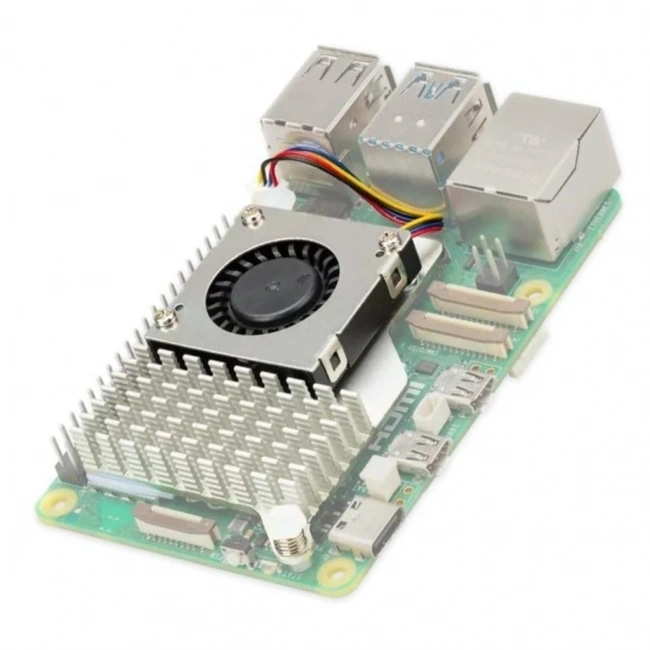 Raspberry Pi 5 Orijinal Fan ve Soğutucu Blok