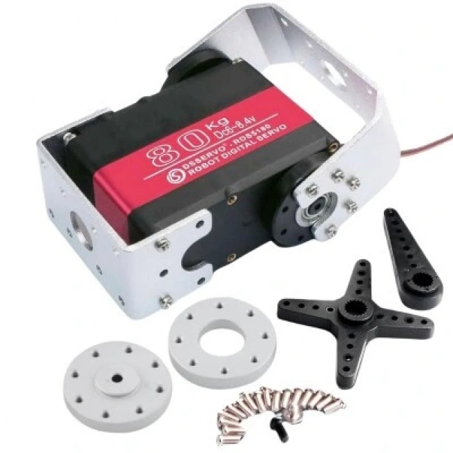 RDS5180 80KG Dijital Servo Motor 180° - U Servo Braket Dahil