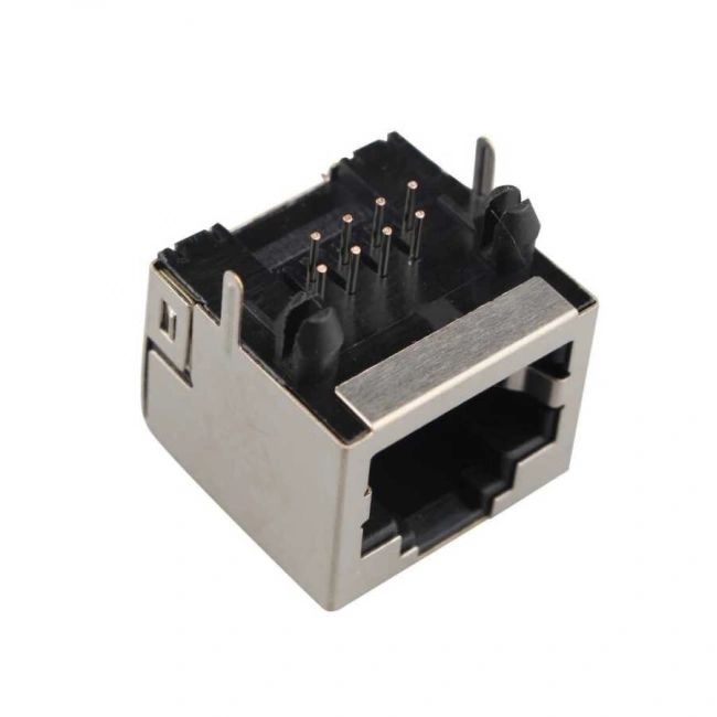 RJ45 Dişi Ethernet Konnektörü - PCB Tipi 16x16x13mm