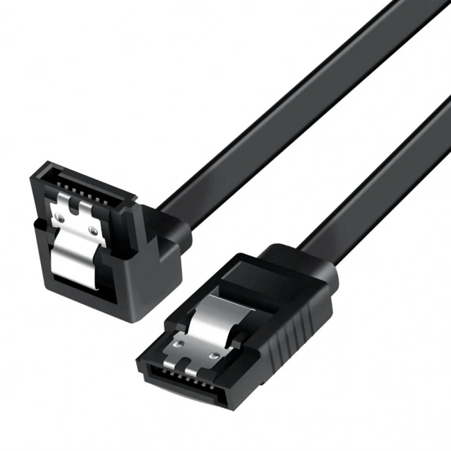 SATA 3 Kablo 50cm 90 Derece Kilit Mekanizmalı
