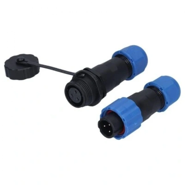 SD13 3 Pin 13mm Su Geçirmez Konnektör Takımı
